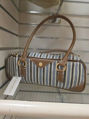 Hammitt Striped Blue, Cream and Brown Shoulder Bag